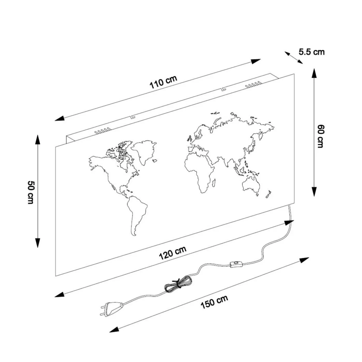 KARE Design Applique Map Led