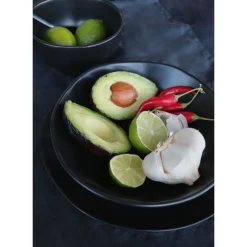 KARE Design Assiette Creuse Organic Noire O22Cm