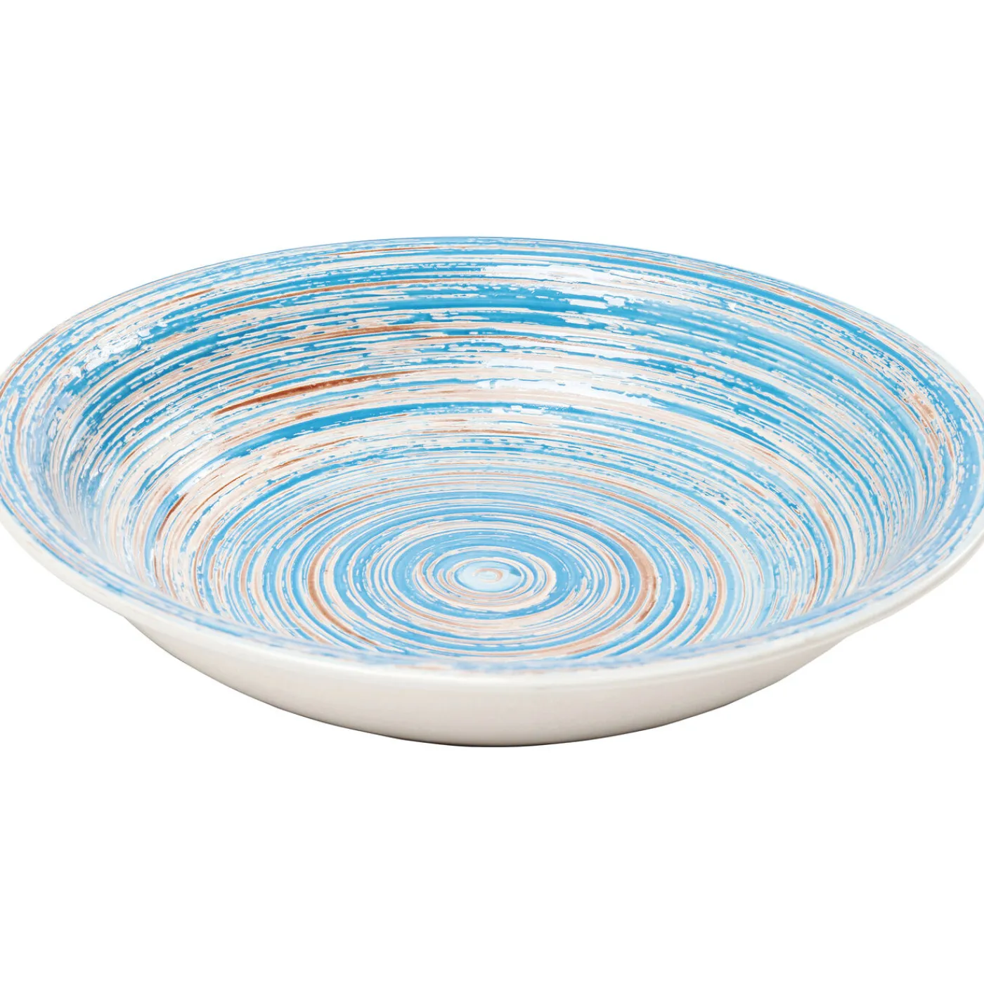 KARE Design Assiette Creuse Swirl Bleu O21Cm