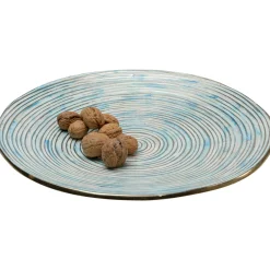 KARE Design Assiette Décorative Melia Bleu Clair O37Cm