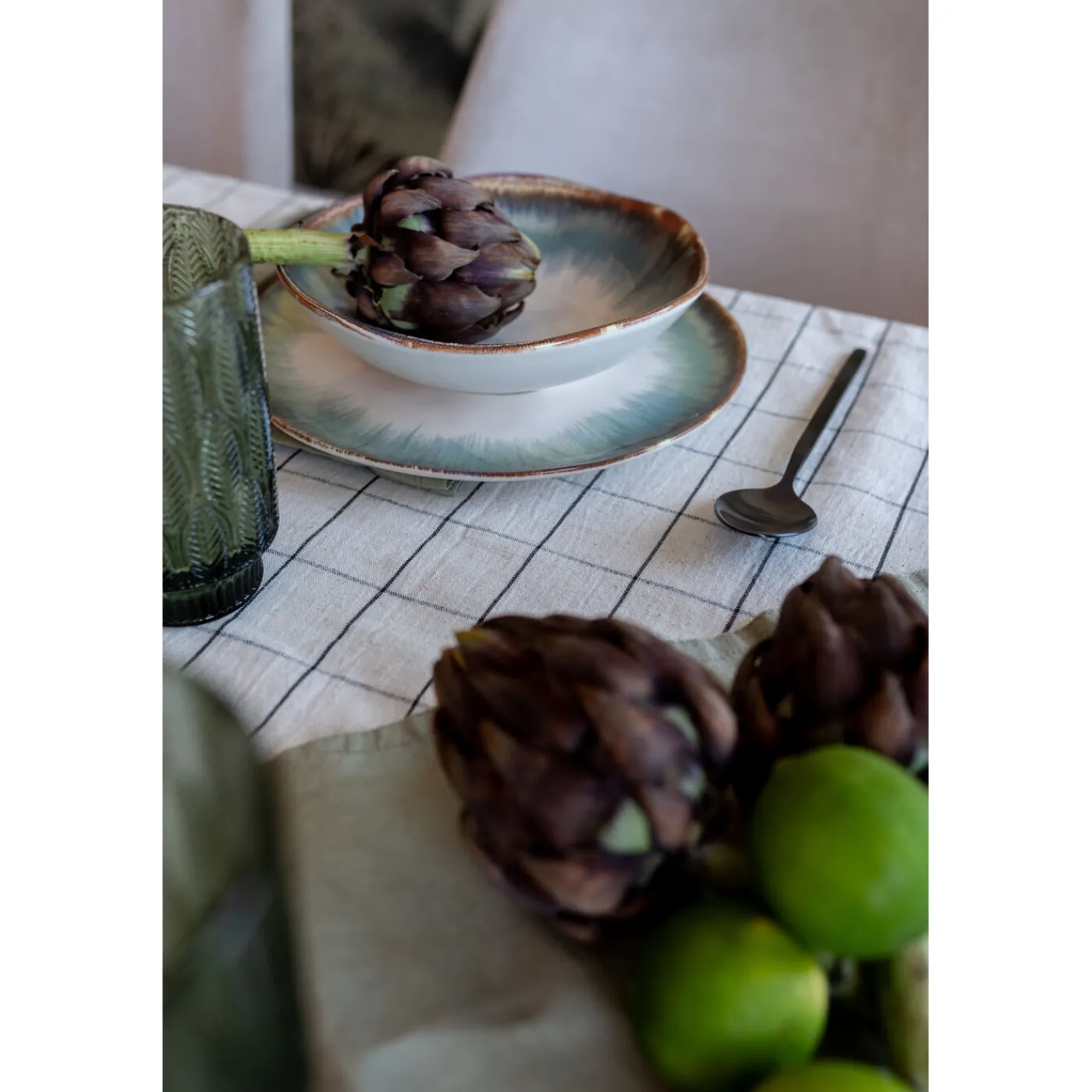 KARE Design Assiette Laguna Bleu O26Cm