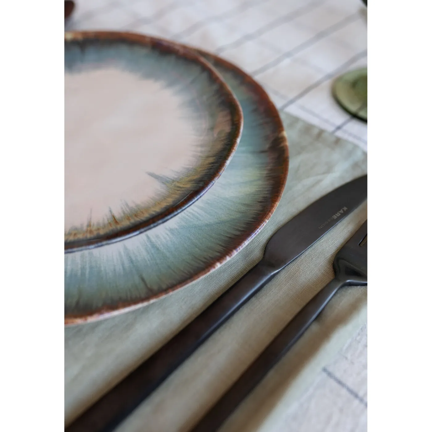 KARE Design Assiette Laguna Bleu O26Cm