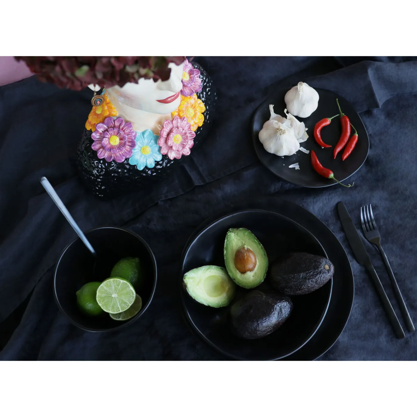 KARE Design Assiette Organic Noire O26Cm
