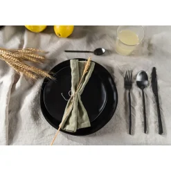 KARE Design Assiette Organic Noire O26Cm