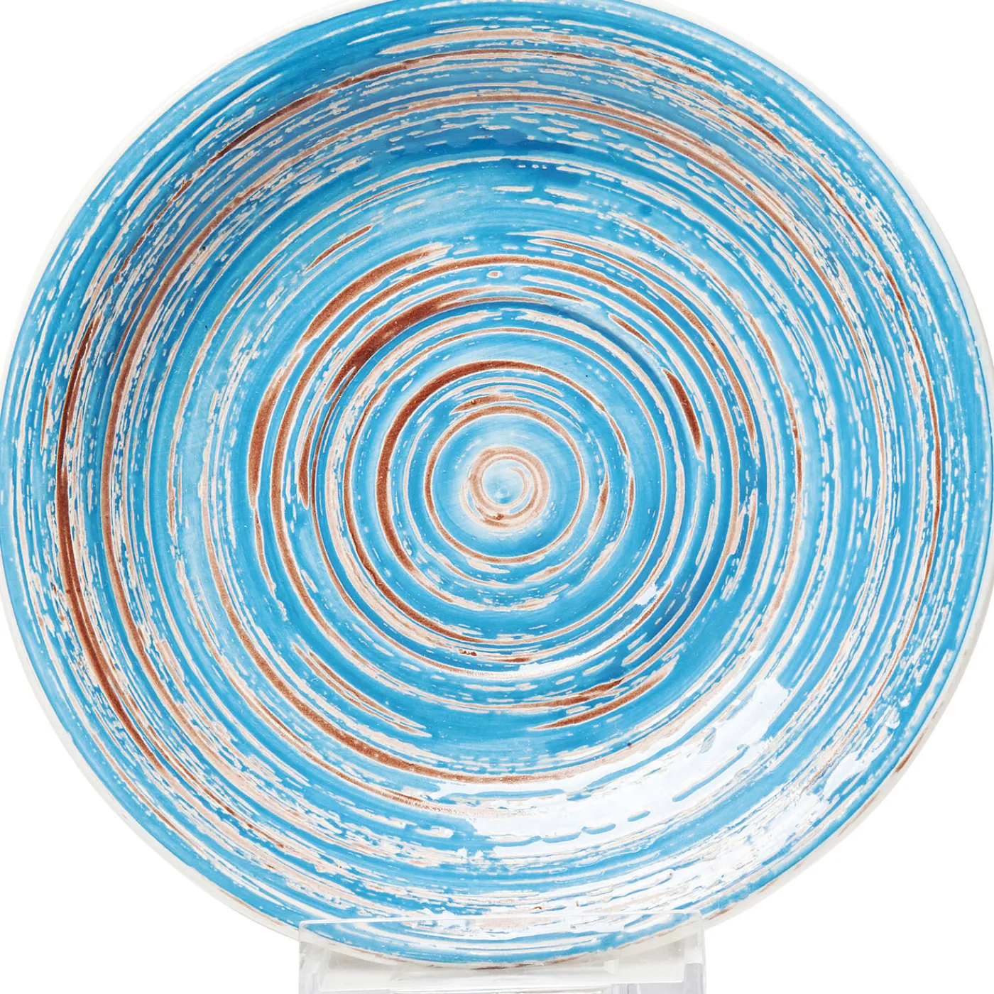 KARE Design Assiette Swirl Blue O19Cm