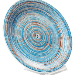 KARE Design Assiette Swirl Blue O19Cm
