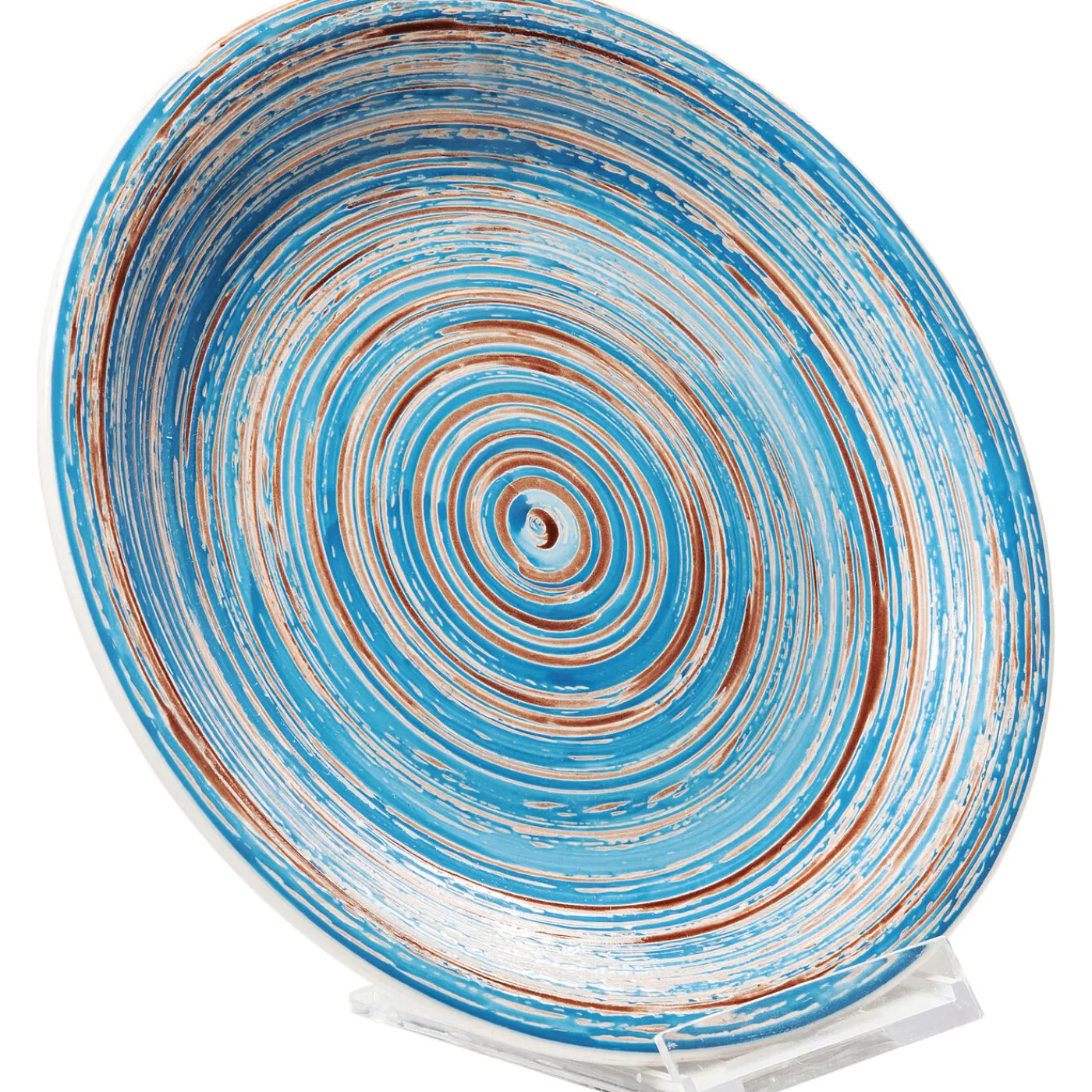 KARE Design Assiette Swirl Blue O19Cm