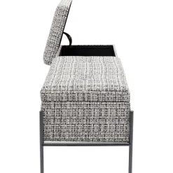 KARE Design Banquette Buttons Storage Noir-Blanc Gm