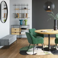 KARE Design Banquette Buttons Storage Noir-Blanc Gm