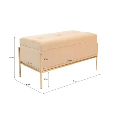 KARE Design Banquette Buttons Storage Beige Pm