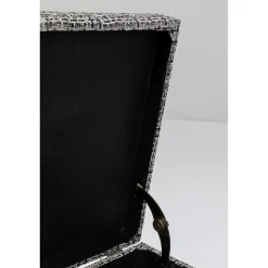 KARE Design Banquette Buttons Storage Noir-Blanc Gm