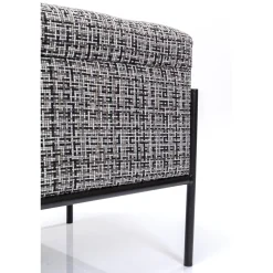 KARE Design Banquette Buttons Storage Noir-Blanc Pm