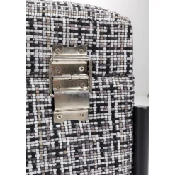 KARE Design Banquette Buttons Storage Noir-Blanc Pm