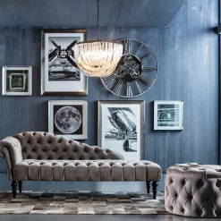 KARE Design Banquette Coffre Desire Velours Argente