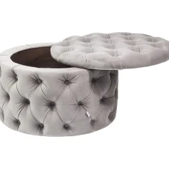 KARE Design Banquette Coffre Desire Velours Argente