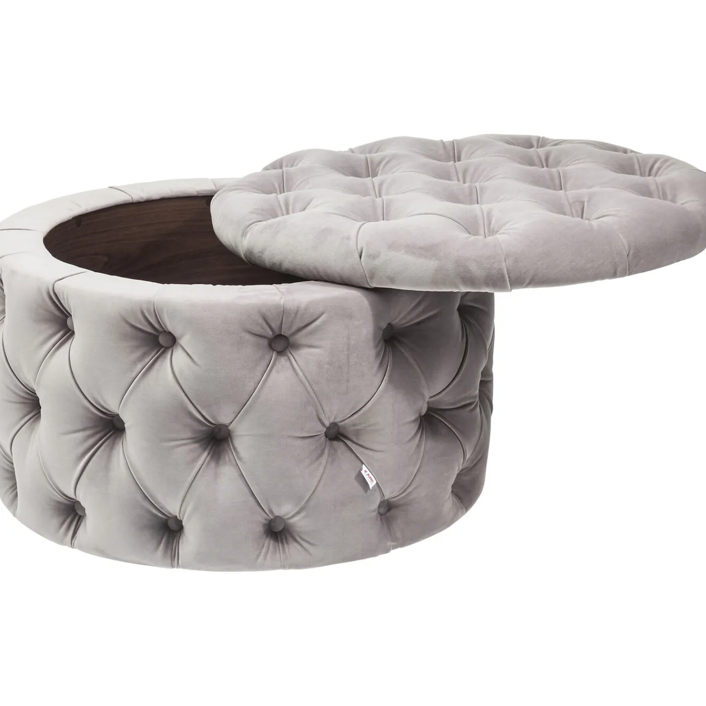 KARE Design Banquette Coffre Desire Velours Argente