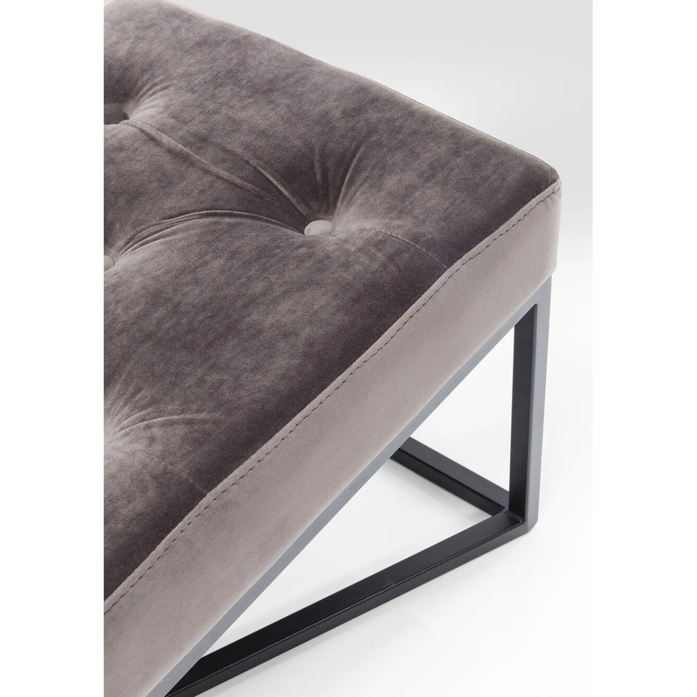 KARE Design Banquette Crossover Gris Noir 150X40Cm