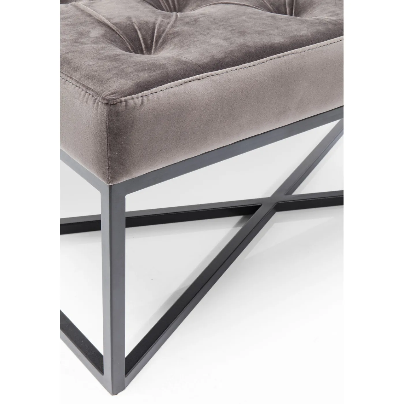 KARE Design Banquette Crossover Gris Noir 150X40Cm