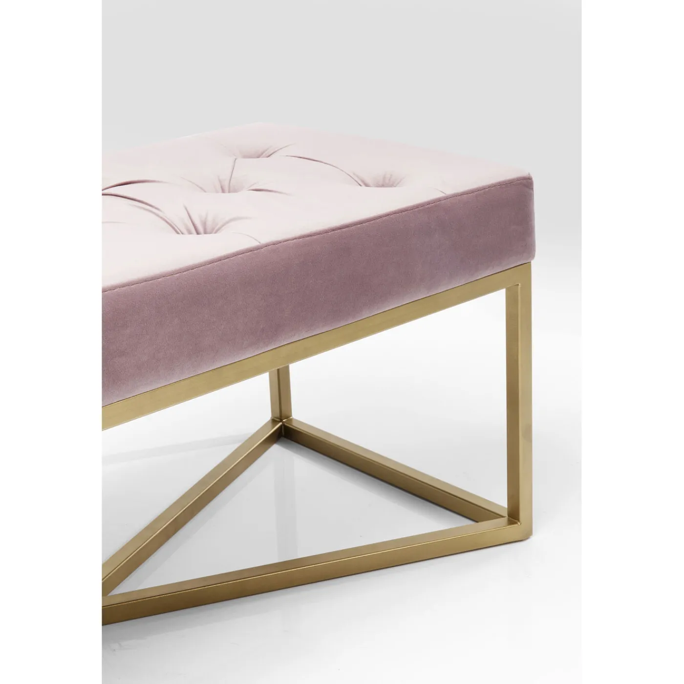 KARE Design Banquette Crossover Rose Laiton 90X40Cm