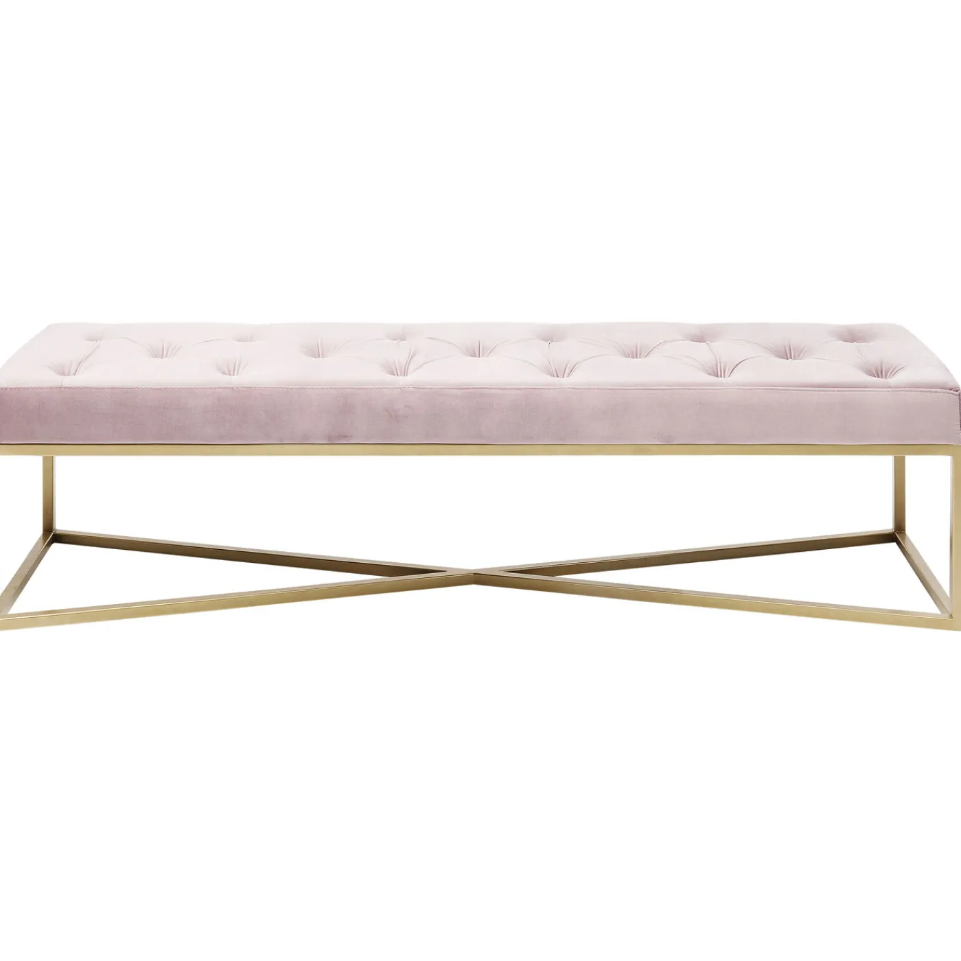 KARE Design Banquette Crossover Rose Laiton 150X40Cm