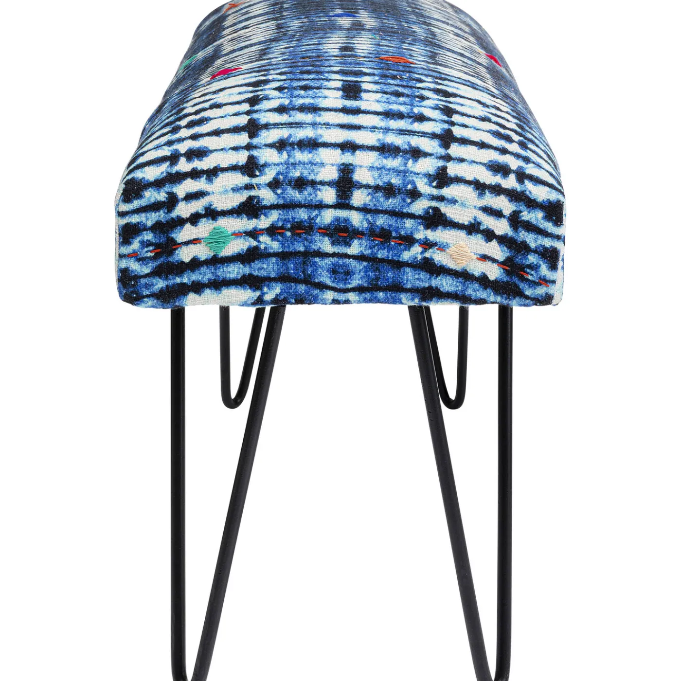 KARE Design Banquette Desna Patchwork Bleu 80Cm