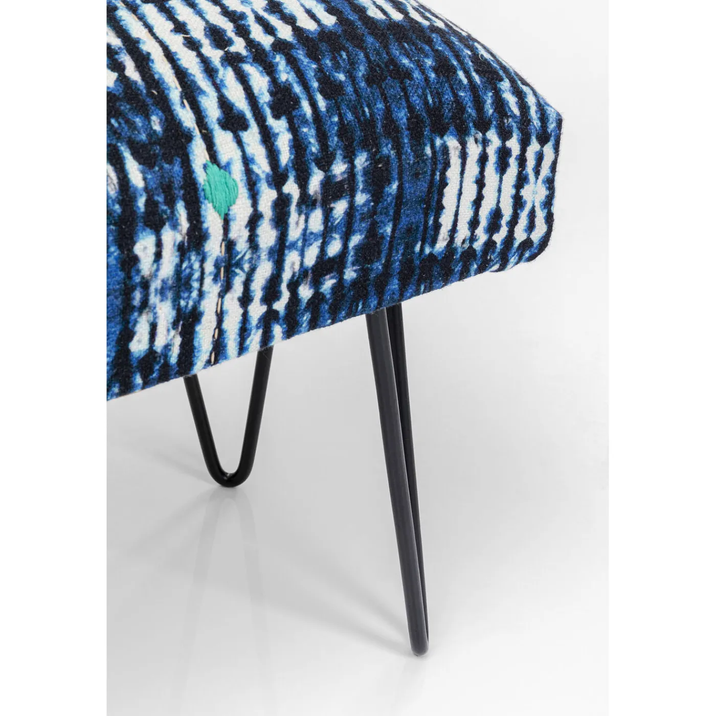 KARE Design Banquette Desna Patchwork Bleu 80Cm