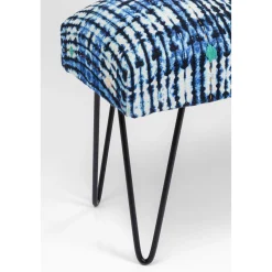 KARE Design Banquette Desna Patchwork Bleu 80Cm