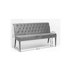 KARE Design Banquette Econo Buttons Vintage 162Cm