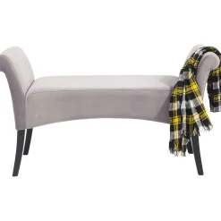 KARE Design Banquette Motley Velvet Silvergrey