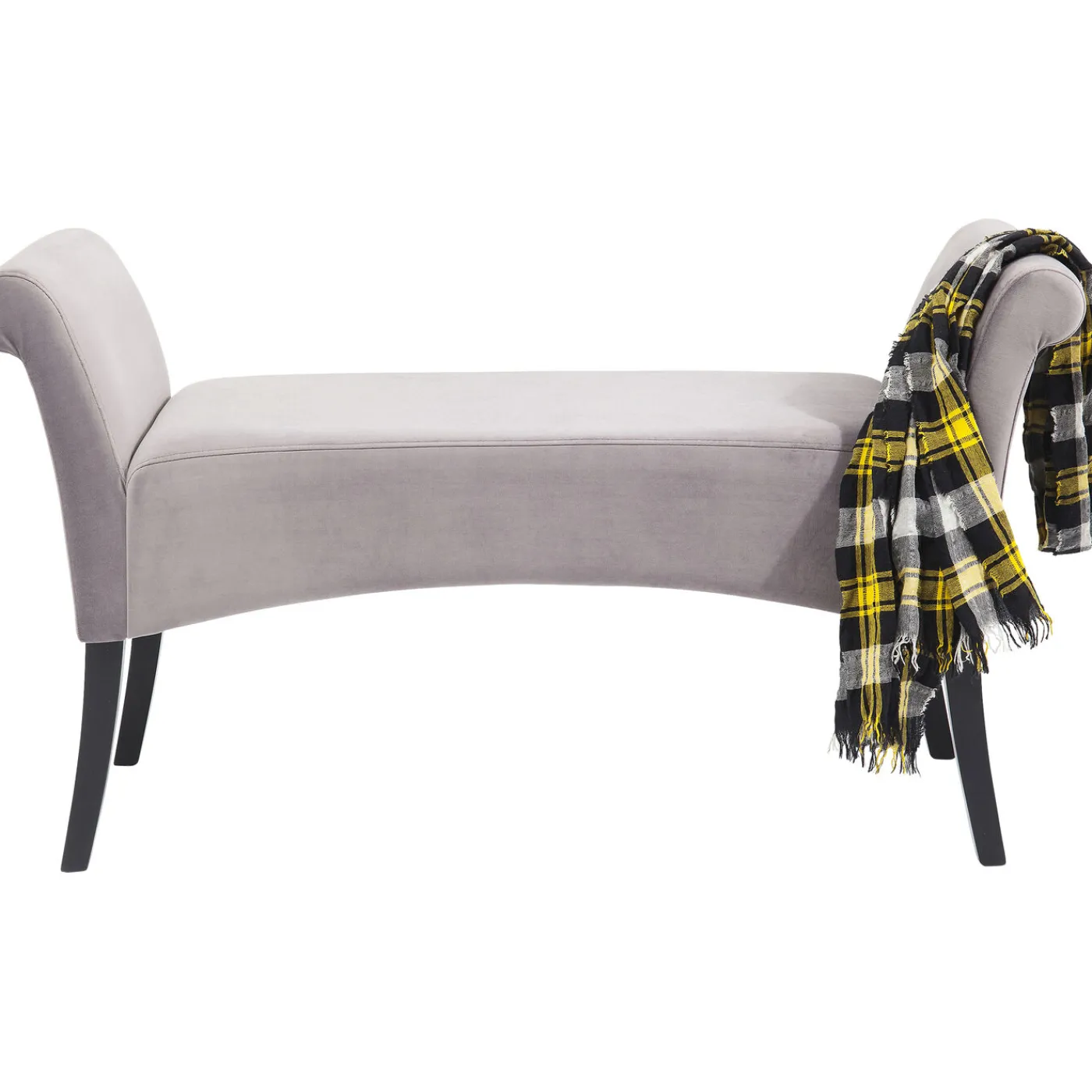 KARE Design Banquette Motley Velvet Silvergrey