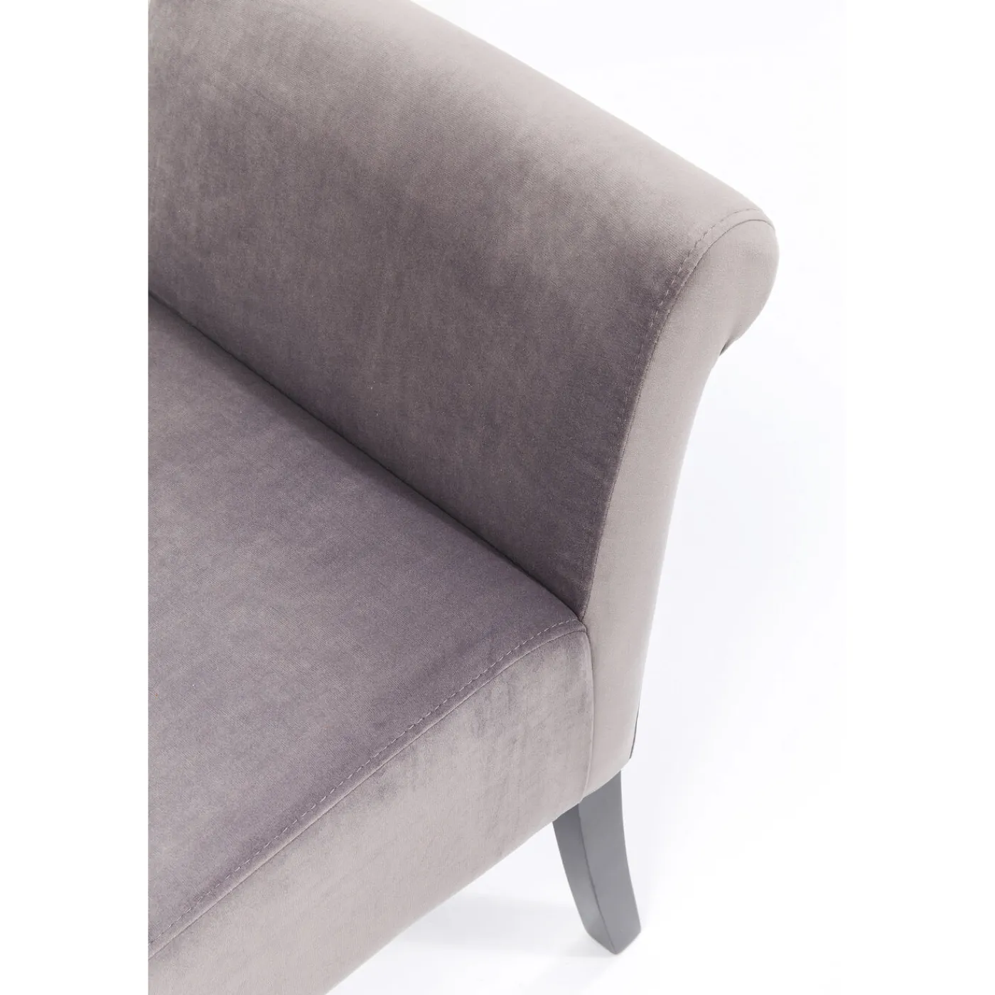 KARE Design Banquette Motley Velvet Silvergrey