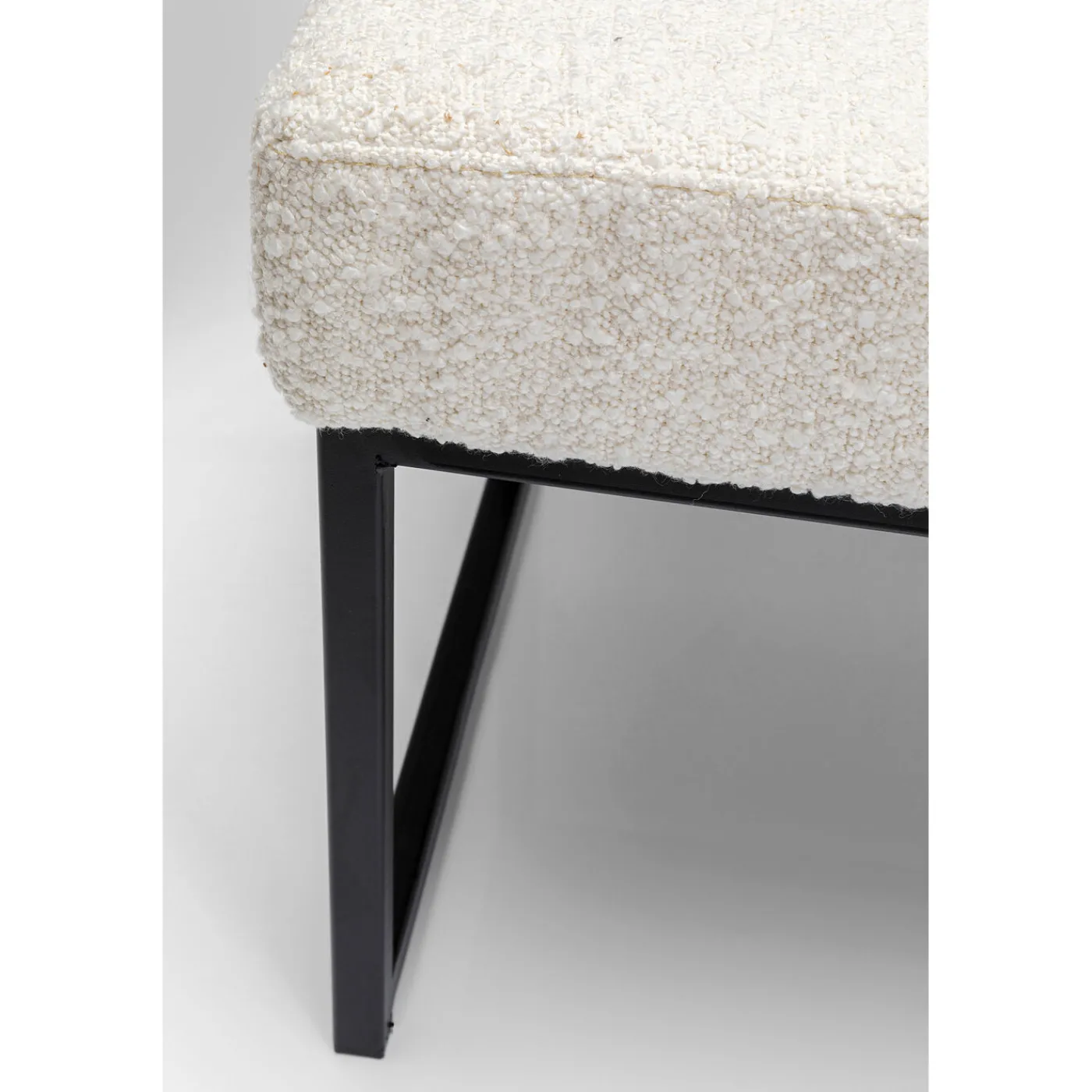 KARE Design Banquette Smart Boucle Creme Noir 150Cm