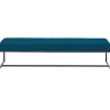 KARE Design Banquette Smart Velours Petrole Noir 150Cm