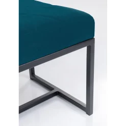 KARE Design Banquette Smart Velours Petrole Noir 150Cm