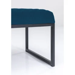 KARE Design Banquette Smart Velours Petrole Noir 90Cm