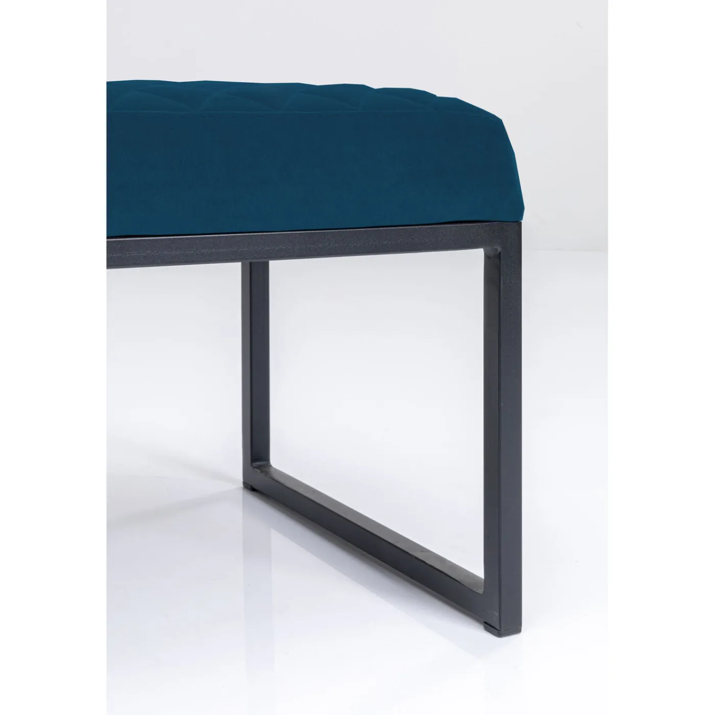KARE Design Banquette Smart Velours Petrole Noir 90Cm