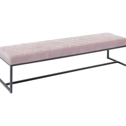 KARE Design Banquette Smart Velours Rose Noir 150Cm