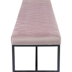 KARE Design Banquette Smart Velours Rose Noir 150Cm
