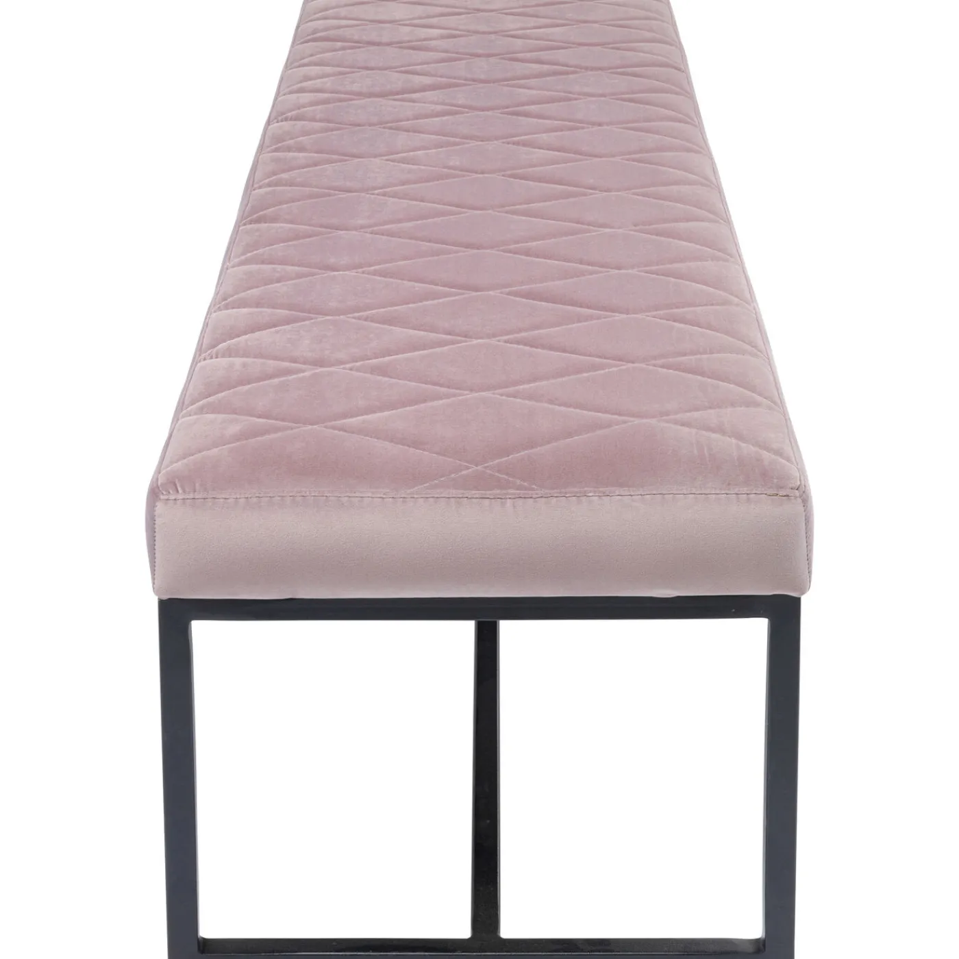 KARE Design Banquette Smart Velours Rose Noir 150Cm