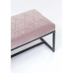 KARE Design Banquette Smart Velours Rose Noir 150Cm