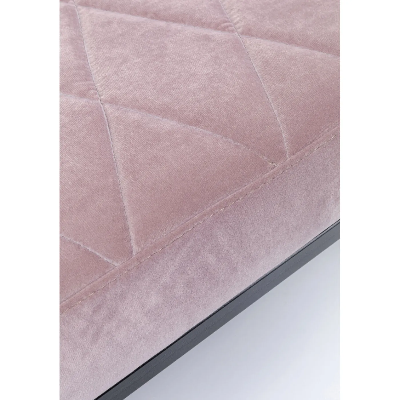 KARE Design Banquette Smart Velours Rose Noir 150Cm