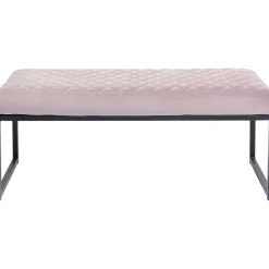 KARE Design Banquette Smart Velours Rose Noir 90Cm