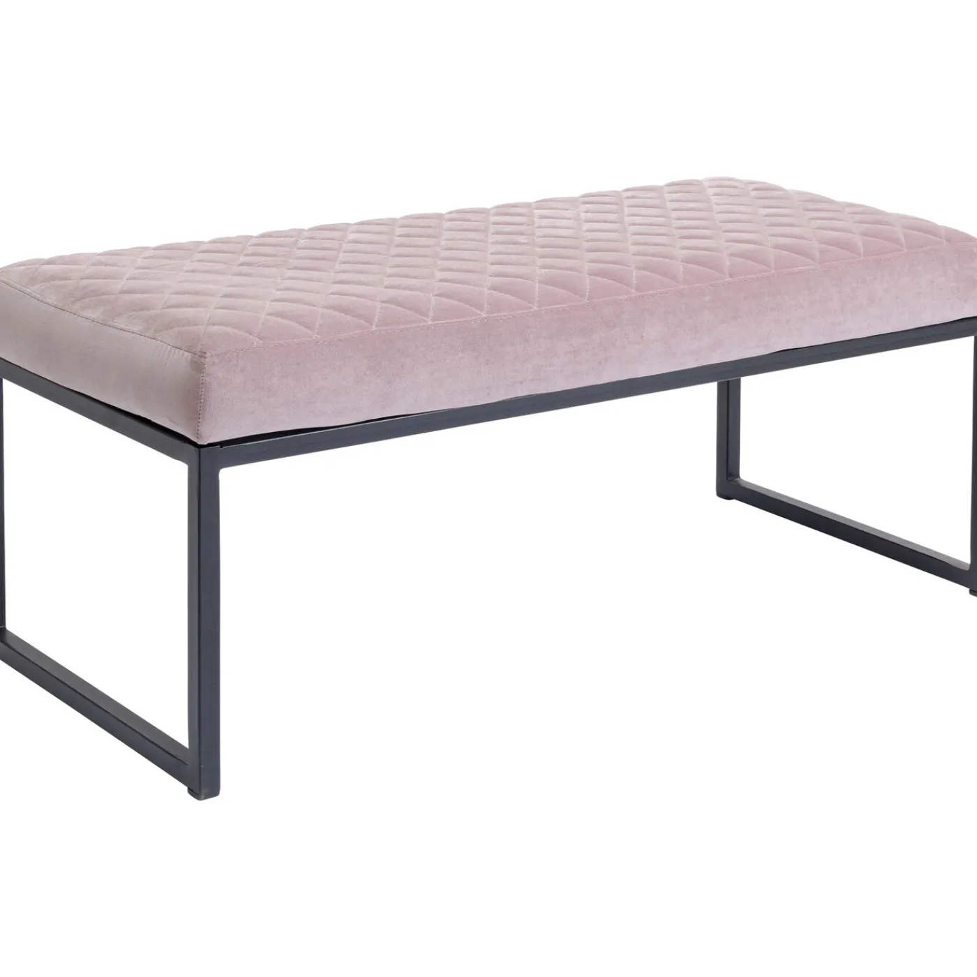 KARE Design Banquette Smart Velours Rose Noir 90Cm