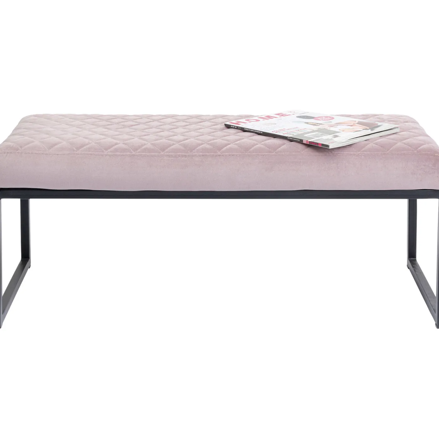 KARE Design Banquette Smart Velours Rose Noir 90Cm