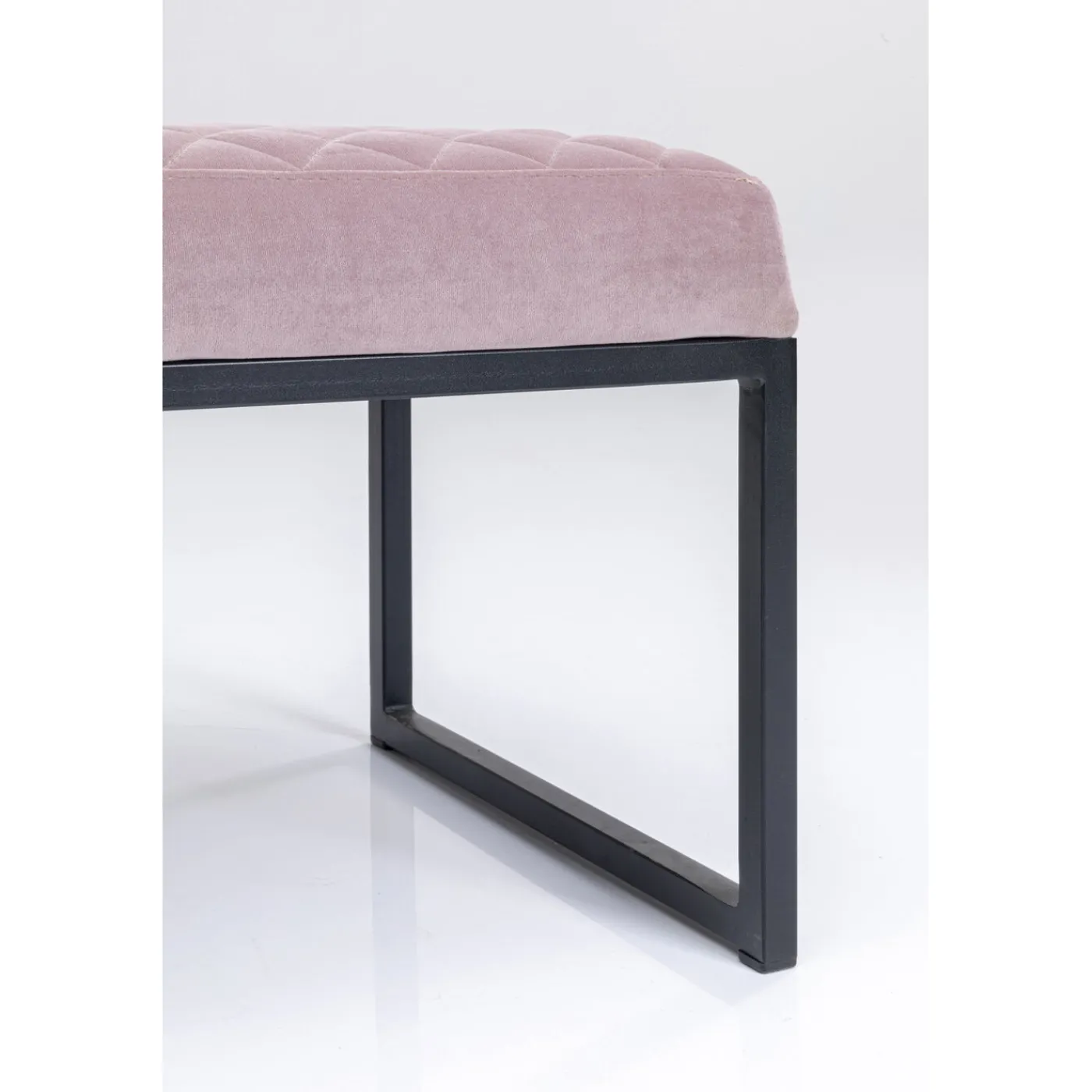 KARE Design Banquette Smart Velours Rose Noir 90Cm