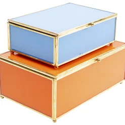 KARE Design Boite Neomi Orange Bleu (2/Set)