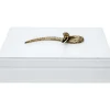 KARE Design Boite Snake Bite Blanc 28X7Cm