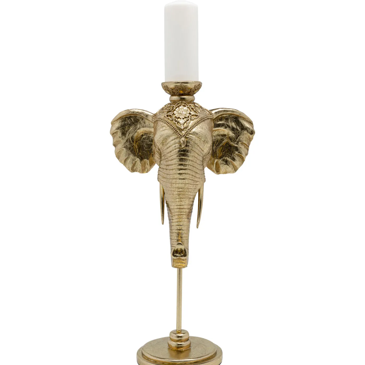 KARE Design Bougeoir Elephant Head Dore 49Cm