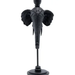 KARE Design Bougeoir Elephant Head Noir 36Cm