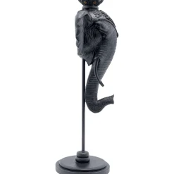 KARE Design Bougeoir Elephant Head Noir 49Cm